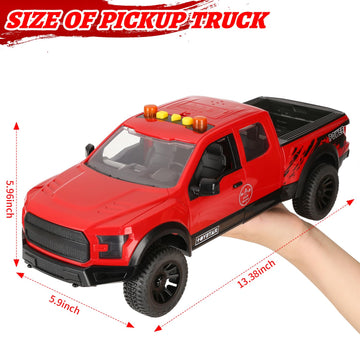 SASBSC Pickup Toy Truck Model Car for Boys Realistic Cars for Boys Ages 3 4 5 6 Year Old Boys with Sound and Light Pull Back Tru