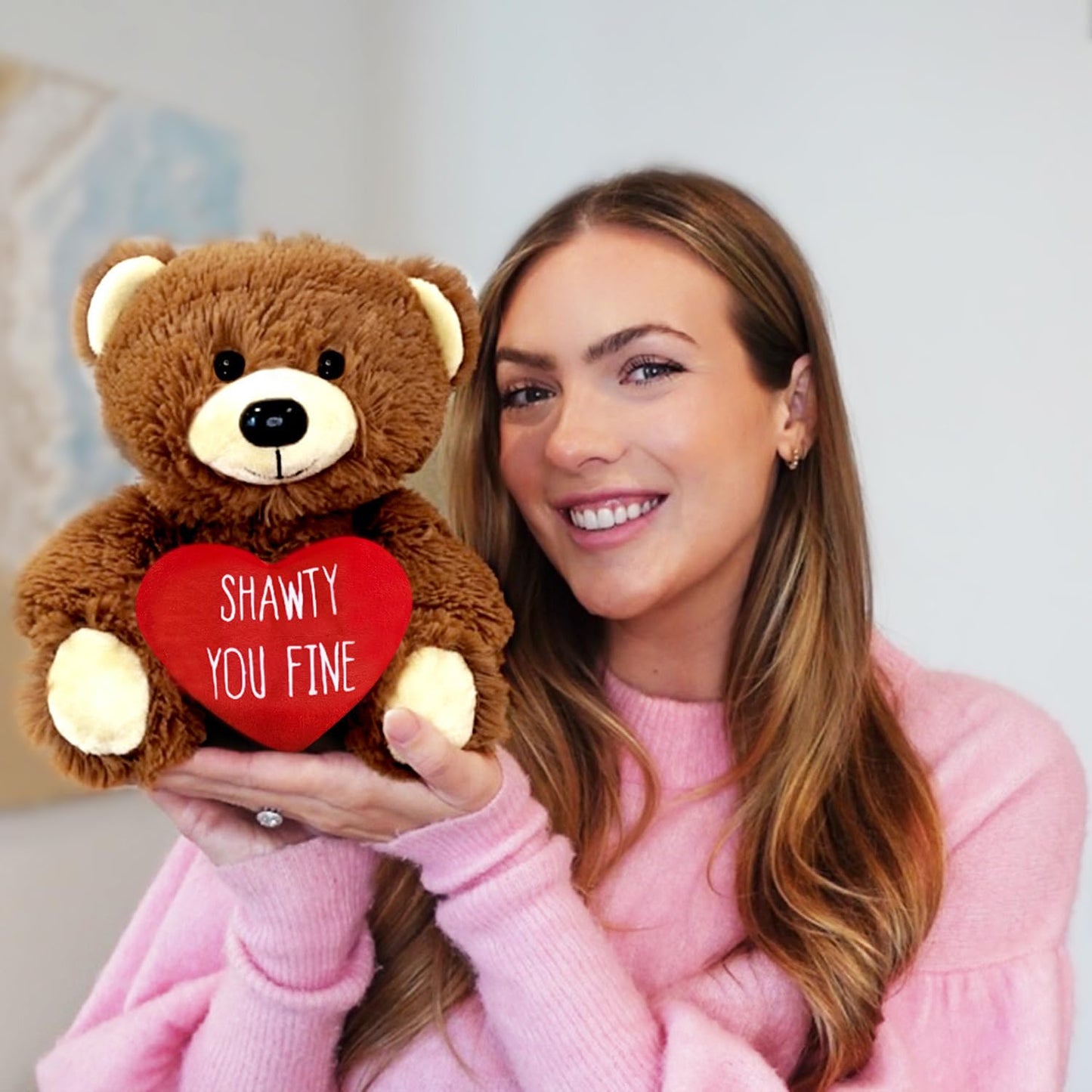 Witty Enterprise Shawty You Fine - 10'' Teddy Bear - Couples Gifts For Her Him - Funny Stuffed Animal For Girlfriend, Boyfriend,