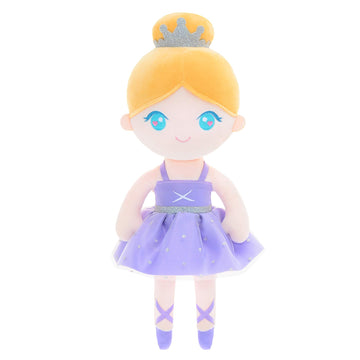 Gloveleya Baby Doll Girl Gift Ballerina Plush Soft Doll Light Purple 13 Inch With Gift Box