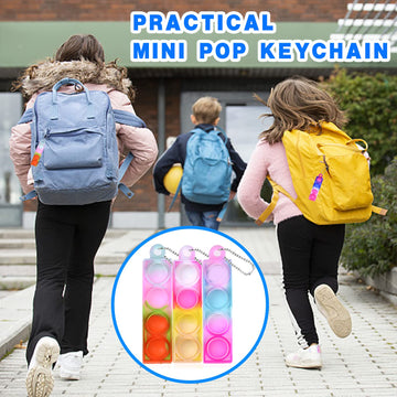 75Pcs Mini Pop Fidget Keychain Toys Easter Basket Stuffers For Kids Mini Pop Bulk Party Favors For Kids 3-5 4-8 Push Popping Bubble Sensory Toy Party Bag Fillers Pop Anti-Anxietyt Toy For Kids Adults