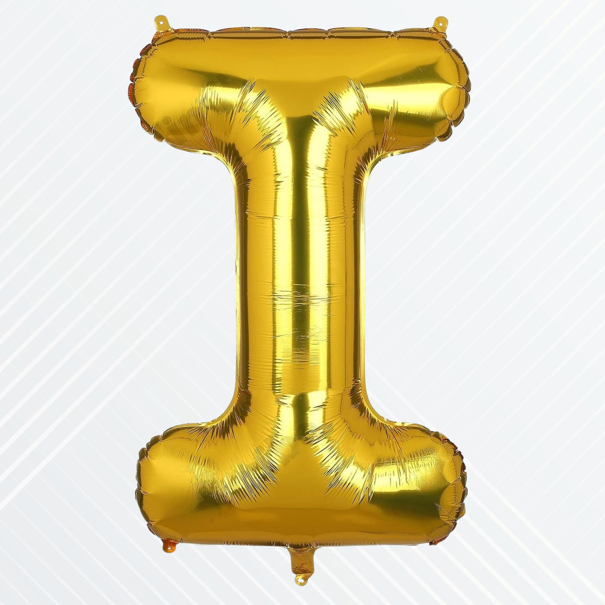 Flyloons Gold Alphabet Letter Foil Balloons for Name I Birthday Decoration Items, Anniversary, Baby Shower, Bachelorette, Weddin