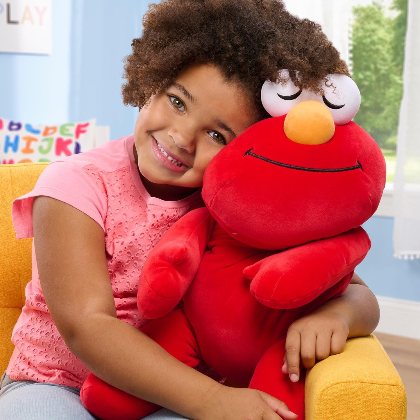 Just Play Elmo Plush Toy - 22-inch Soft and Squishy, Red, Polyester, Model 57846, Kids Toys for Ages 0+