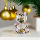 H&D Pink 3D Little Bear Crystal Figurine Paperweights Glass Xmas Decor