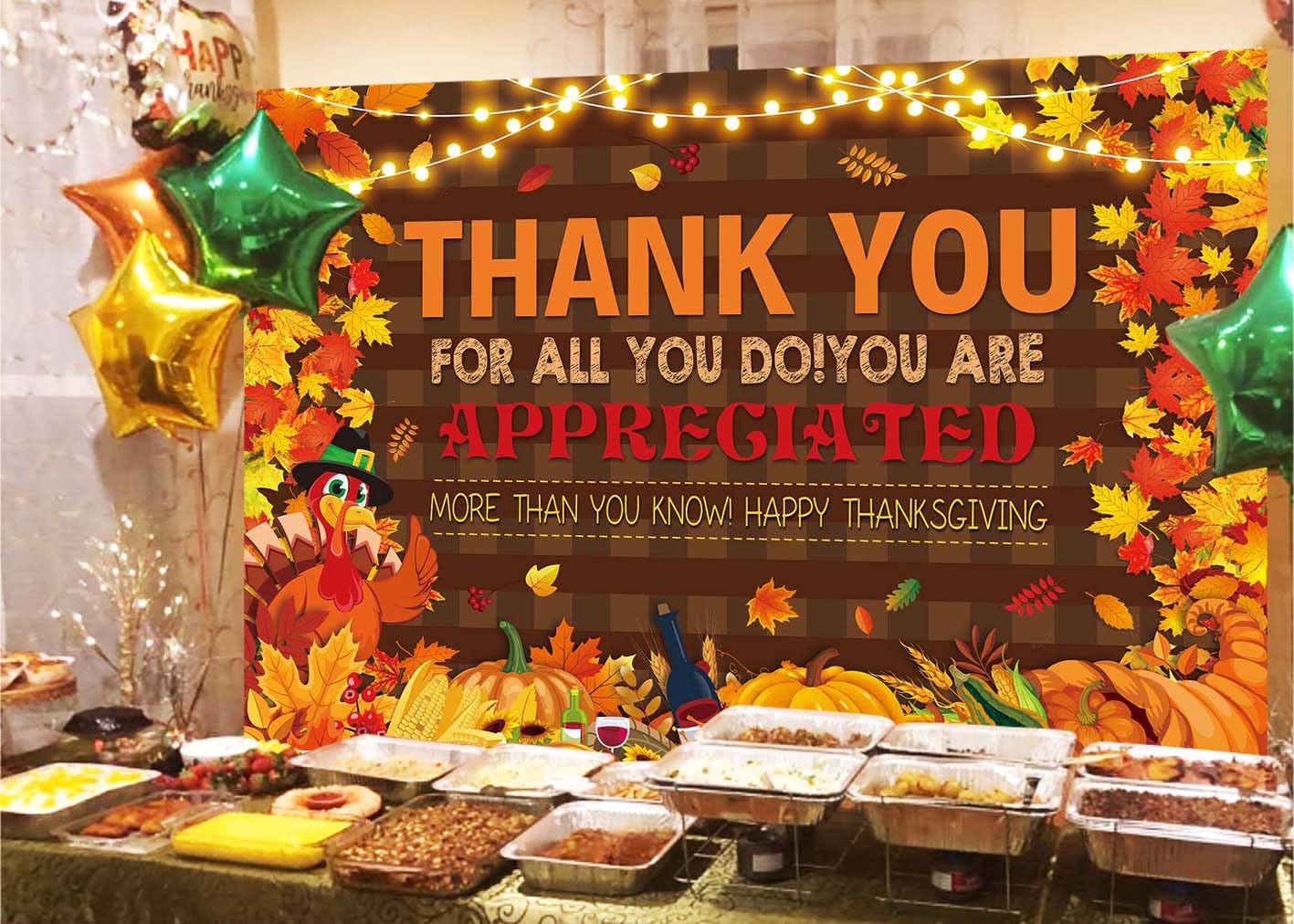 Fall Thanksgiving Backdrop Fall Thank You for All You Do Photography Backgound Thanksgiving Appreciated Friendsgiving Give Thank