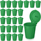 Zubebe 24 Pcs Green Mini Trash Can Mini Toy Garbage Can Small Desktop Trash Bin with Lids for Trash Party Favor Garbage Truck Bi