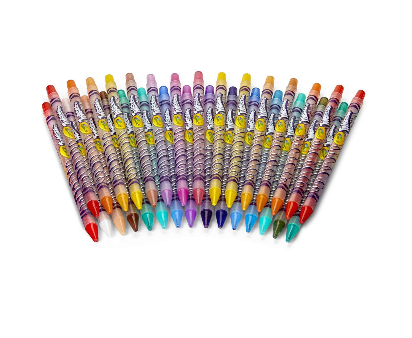 Crayola Twistables Colored Pencils, Always Sharp, 30 Count, Assorted Colors, Wood, Model 68-7409