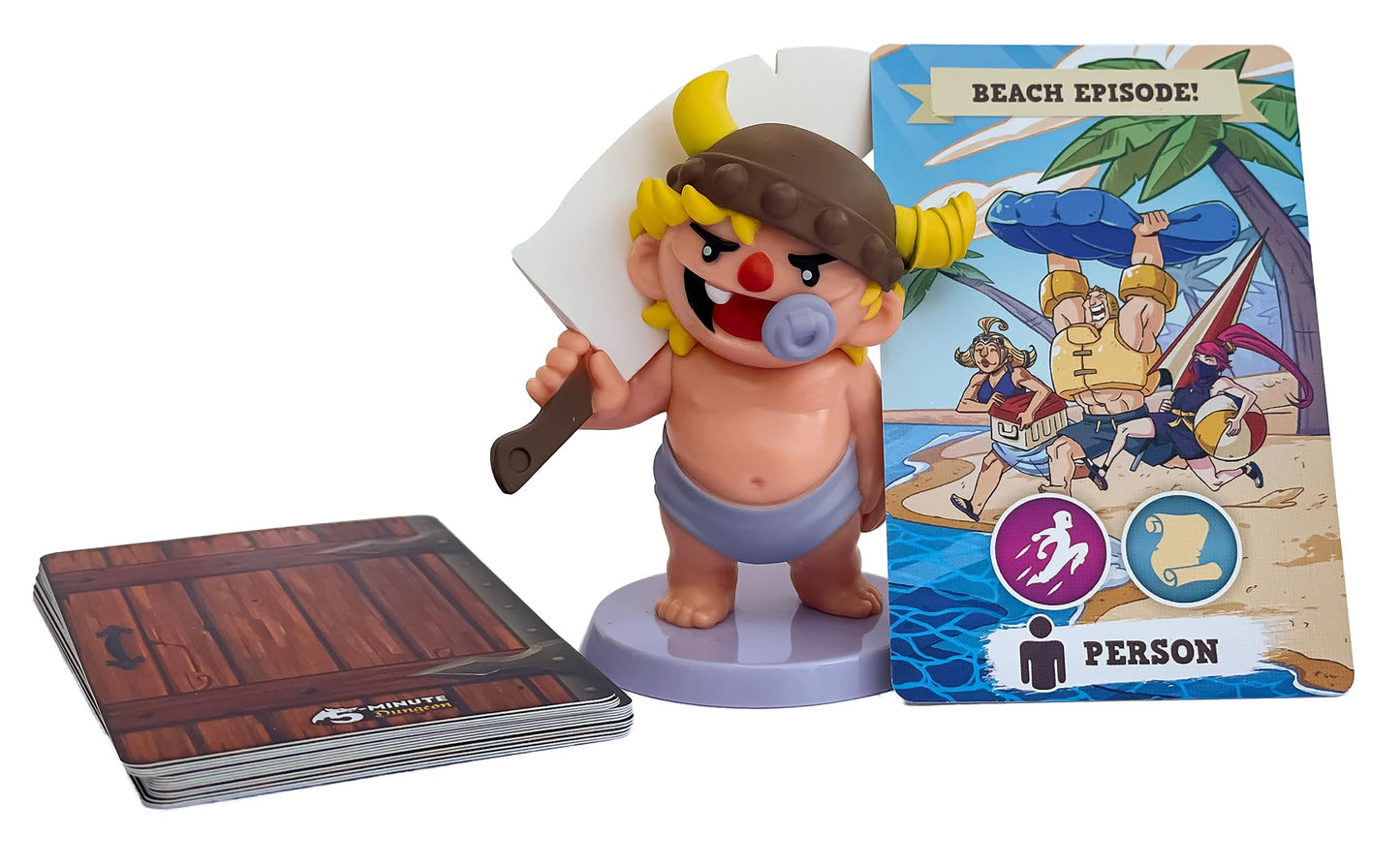 Wiggles 3D Baby Barbarian Figurine & Content Card Pack - Model 50016, Cardstock Material