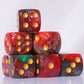 10 Pc D6 Dice 16Mm Acrylic Dice Set For Rpg Mtg Dnd Dice Table Games And Board Games (Red + Green)