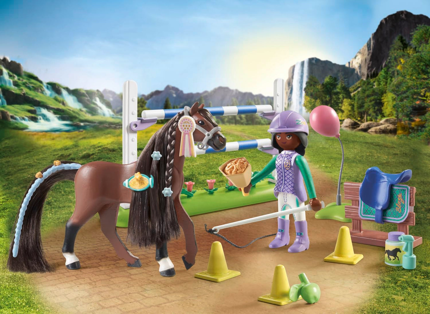 Playmobil Horses Of Waterfall: Jumping Arena With Zoe And Blaze