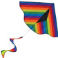 In The Breeze 3158 — Rainbow Stripe Delta Kite With Twister Tail — Easy-Flying, Colorful Kite