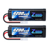 Zeee 7.2V 4200mAh NiMH Battery with Tamiya Connector High Power for RC Car Truck Associated HPI Losi Kyosho Tamiya Hobby(2 Pack)
