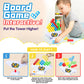 BBnote 96PCS Stack Game for mature-themed & Kids  Tetra Board Tower Games for Family Travel Party  4 Players Balance Stacking Toy  Team Toys Building Block