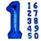 40 Inch Giant Navy Blue Number 1 Balloon, Helium Mylar Foil Number Balloons For Birthday Party, 1St Birthday Decorations For Kid