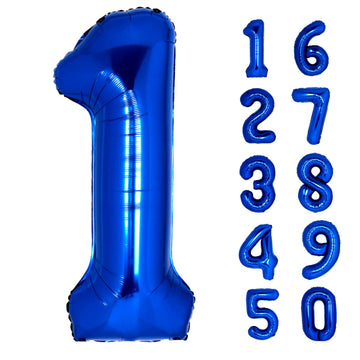 40 Inch Giant Navy Blue Number 1 Balloon, Helium Mylar Foil Number Balloons For Birthday Party, 1St Birthday Decorations For Kid