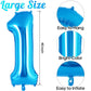 Blue Number 1 Balloon 40 Inch, Big Large Foil Helium Number Balloons, Jumbo Giant Mylar Number 1 Balloons For 1 First Birthday P
