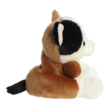 Aurora Adorable Palm Pals Peebs Calico Cat Stuffed Animal - Pocket-Sized Play - Collectable Fun - White 5 Inches