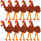 Hanaive 10 Pieces Thanksgiving Turkey Hats Bulk Turkey Hats for Dress-up Party Plush Trot Hat Party Supplies(Uniform Style)