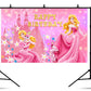 Princess Backdrop for Birthday Party Decorations, Princess Aurora Background for Baby Shower Party Cake Table Decorations Suppli