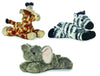 Aurora 31289, 16609, 16607 Jungle Animals - Elephant, Giraffe, And Zebra Bundle Of 3 Plush, Multi-Color
