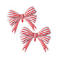 Kwuz 2 pcs Big Bow Balloons Red Strips 30 inch, Bow Party Balloons Decorations for Girls Birthday Mouse Themed Baby Shower Weddi