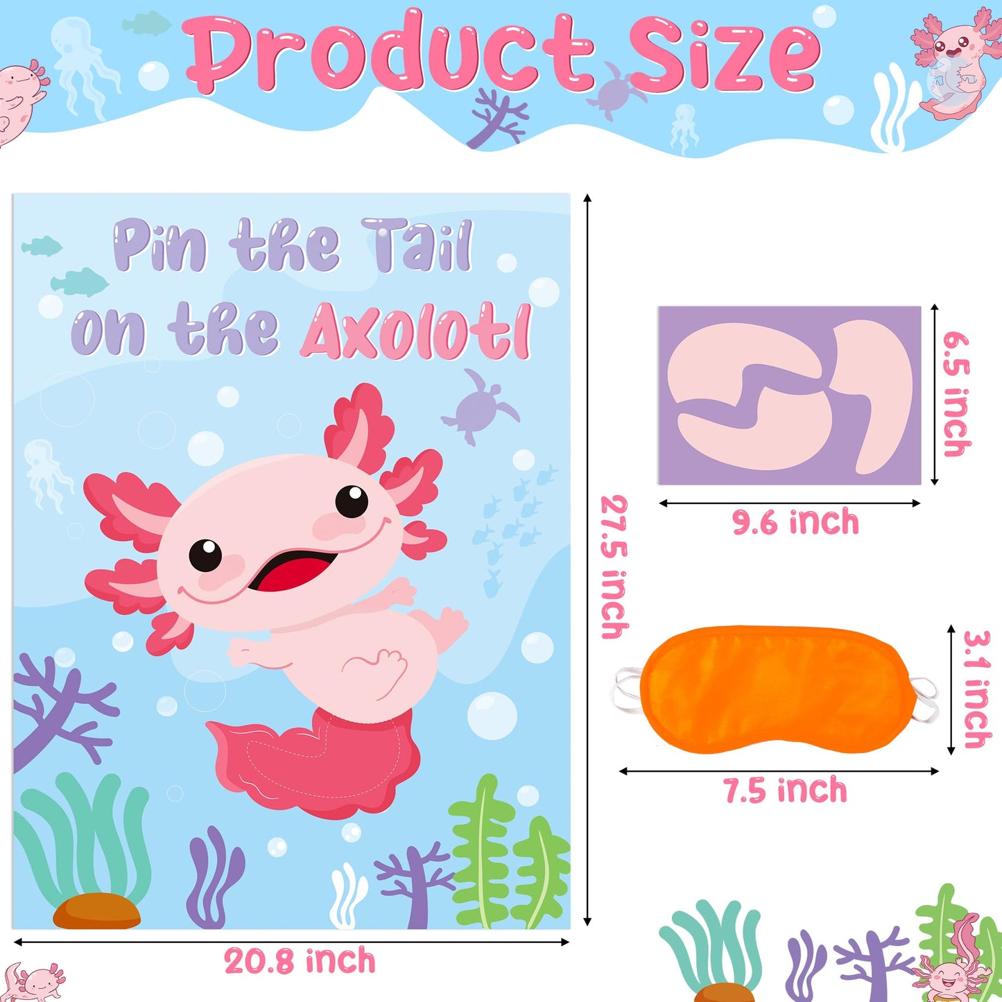 B1ykin Party Pin The Tail Games - Pin The Tail on The Poster Stickers Game Poster Photo Prop Decor, Sticker Game DIY Craft Proje