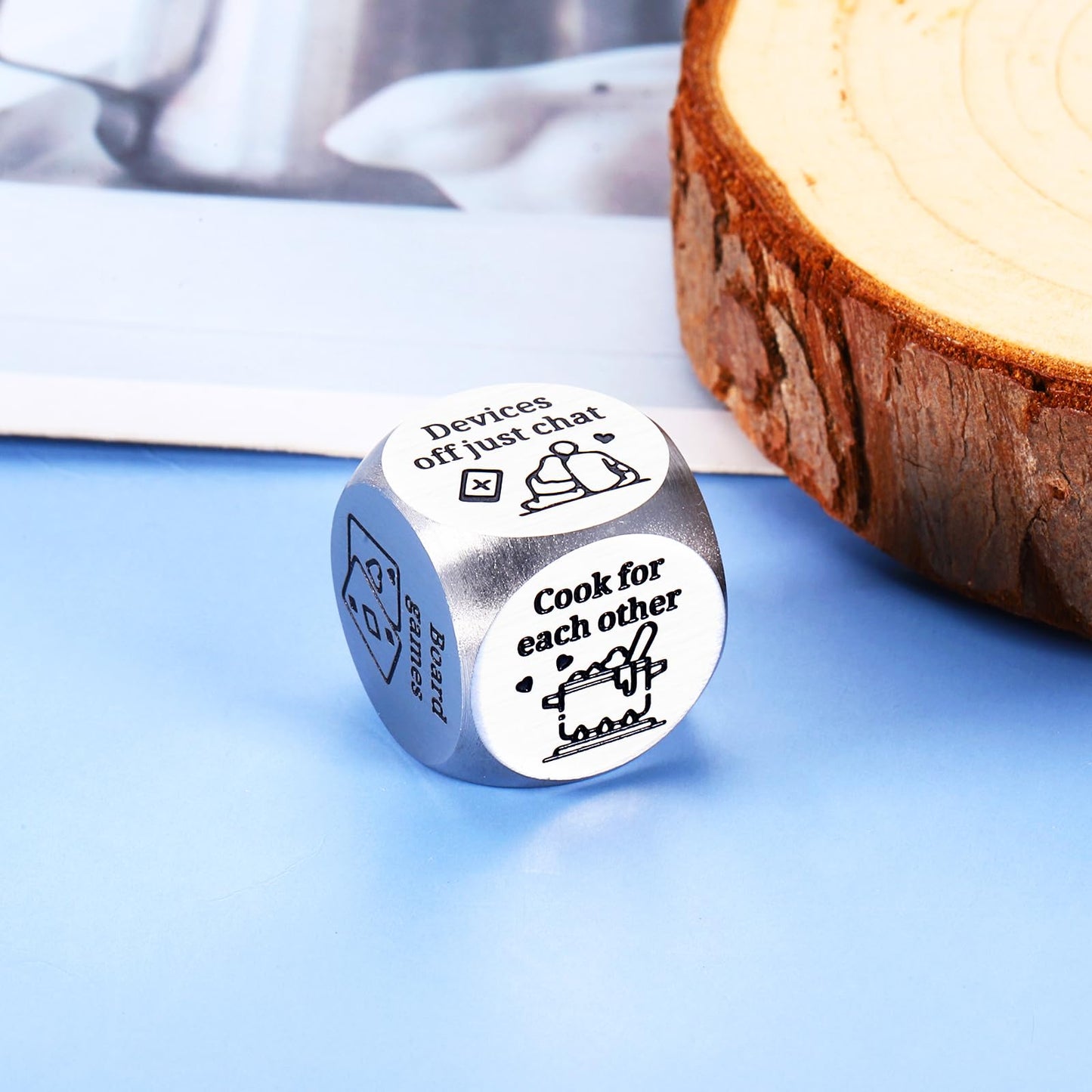 Date Night Dice for Her Him Boo Basket Stuffers 10th Anniversary Tin Gifts Funny Easter Basket Stuffers for Women Men Bridal Sho