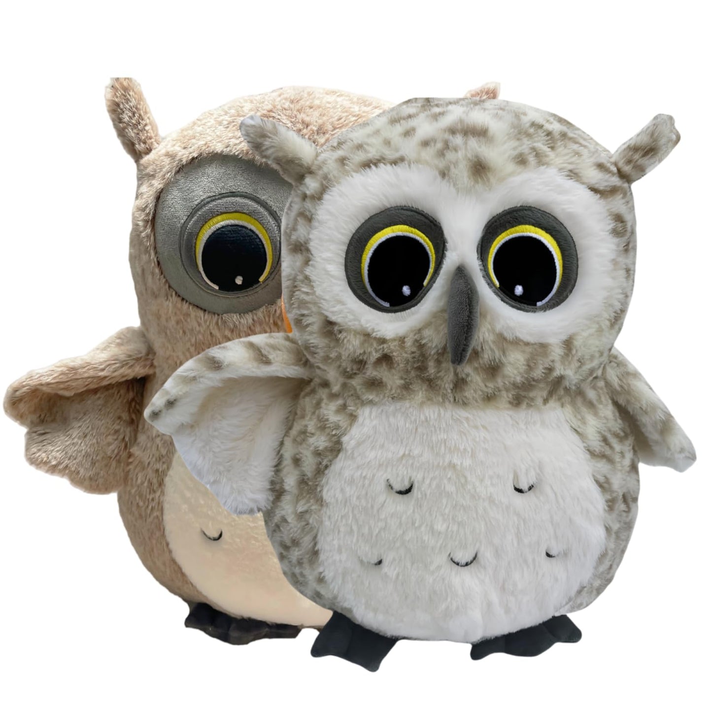 Ryttir 2 Pack 11.7 Inch Chubby Small Owl Stuffed Animal  Adventure Stuffed Owl Plush Toy  Brave Boy's and Girl's Room Decor  Funny Gift for Kids and Women