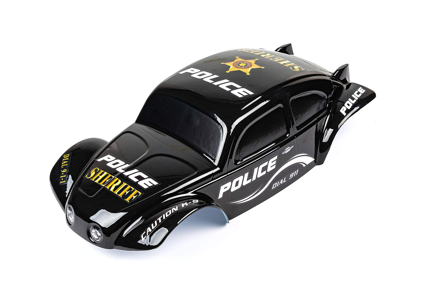 SummitLink Custom Body Compatible for 1/10 1/8 Scale RC Car or Truck (Truck not Included) (Police Black)