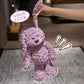 TONGSONG Plush Purple Rabbit Stuffed Animal Soft Plushies Huggable Cartoon Bunny Plush Toy 12.6 Inch