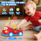 Heygelo 2-in-1 Toddler Push Car & Musical Steering Wheel - Red, Interactive Driving Game for Boys Aged 1-2, Model 2405D