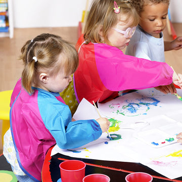 6Pcs Kids Art Smocks Toddler Smocks Waterproof Smocks For Kids Painting Colorful Children Aprons Artist Painting Smocks Long Sle