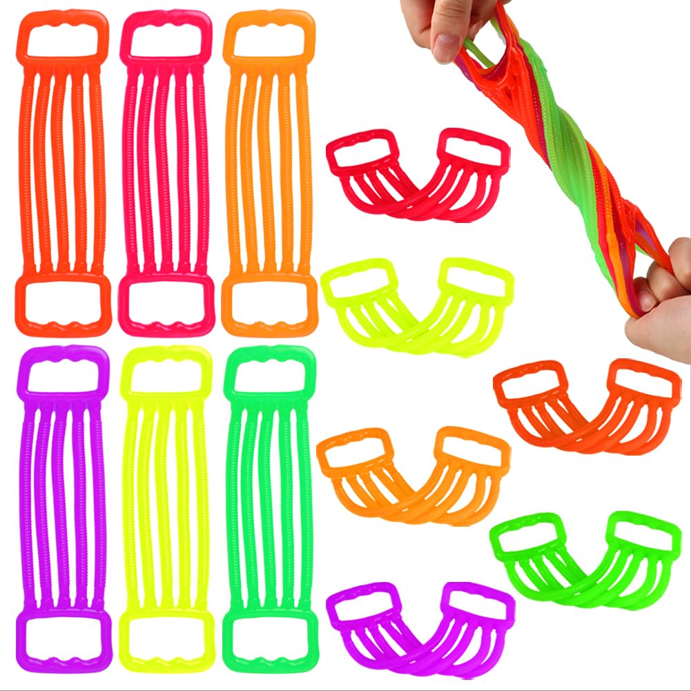 12 Pack Stretchy Strings Fidget Toys, Stretchy Fidget Sensory Toys Stress Relief Anxiety Calming Toys For Autistic Kids Boys Adults Classroom Prize Treasure Box Birthday Christmas Party Favors Gifts