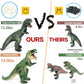 Gzsbaby Jumbo Dinosaur Toys Set - 6 Large Soft Multi-Color Dinosaurs for Kids 3-5, Perfect for Birthday Gifts and Party Favors