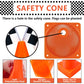 Race Car Party Supplies - 12 Traffic Cones With Holes on Top, 24 Checkered Flags, Checkered Race Car Party Tablecloth, Wheel Tir