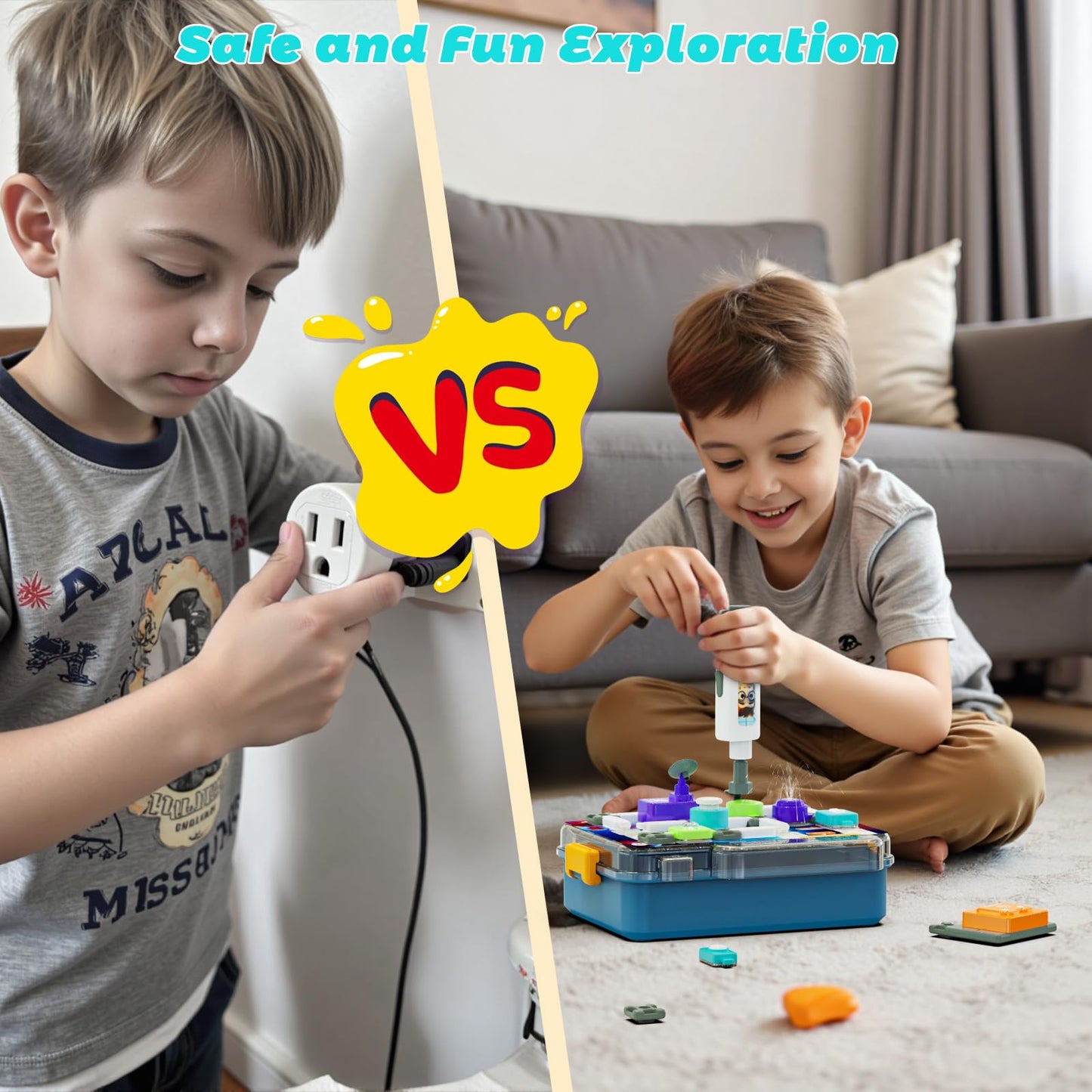 Science Kits for Kids Age 5-7 8-12  STEM Educational Learning Toys with 58 Circuit Parts  Over 520 Projects  Travel Sensory Table Fidget Toy for Boys Girls Birthday Gifts Ages 3 4 5 6 7 8 9 10 11 12