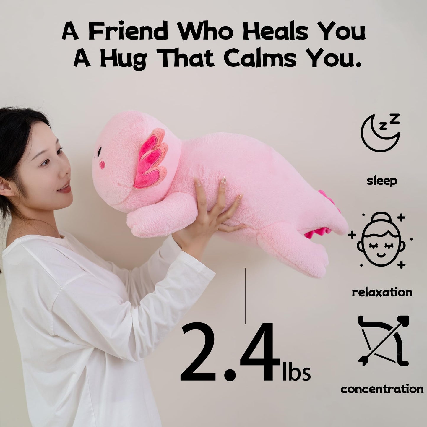 Gudisi 2 Pounds Weighted Capybara Stuffed Animals 15.7Inch Weighted Capybara Plush,Huggable Companion For Kids & Adults Gift For