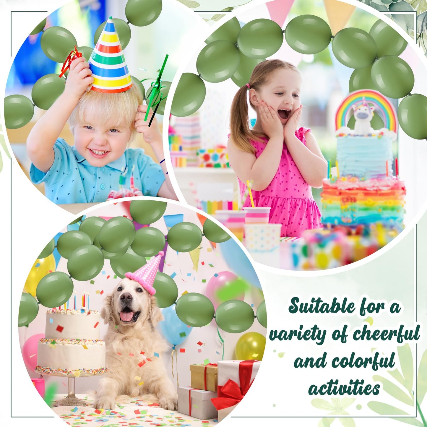 Meanplan 100 Pcs Link Balloon Quick Linking Latex Connected Balloons Linkable for Halloween Thanksgiving Day Carnival Wedding Pa