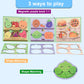 ASTARON 3D Magnetic Puzzle with 80 Puffy Stickers for Toddlers, 42 Pieces 3-in-1 Food Puzzles Preschool Education Learning Trave