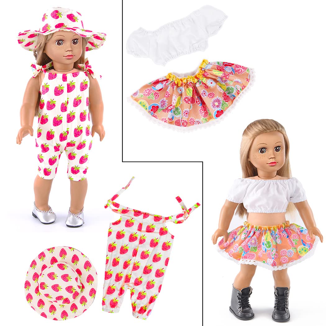 Ebuddy 10 Sets 18 Inch Doll Clothes And Accessories - Fashion Outfits Fit For 18 Inch Dolls 18 Inch Doll