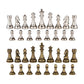 Mars Silver And Bronze Metal Chess Pieces With 3 Inch King And Extra Queens, Pieces Only, No Board