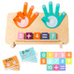 VIC-SUN Preschool Learning Toys for Toddlers, Colorful Wooden Numbers Blocks, Finger Counting Montessori Toys for 3 4 5 Year Old