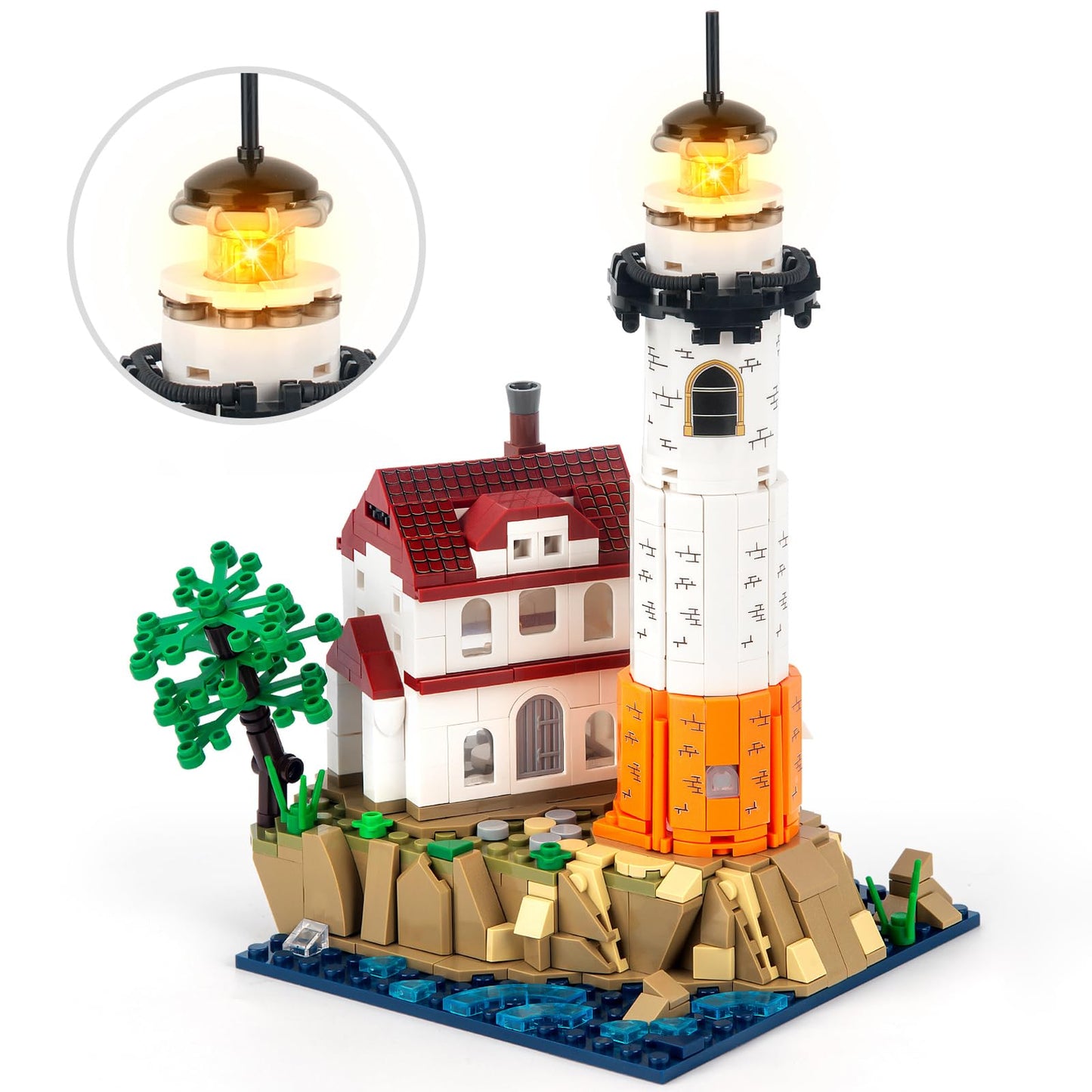 Vziimo Ideas Lighthouse Building Set For Adults And Kids, Creative Stem Architecture, Collection For Boys And Girls Ages 8+ (516 Pieces)