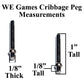 WE Games Wooden Travel Cribbage Board Set, Small 2-Track, Gold with Card Storage & Metal Pegs
