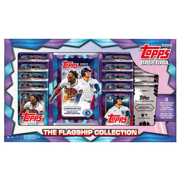Topps 2024 Series 1 & 2 Baseball The Flagship Collection Trading Card Super Box 13 Pack Plus Oversized Card