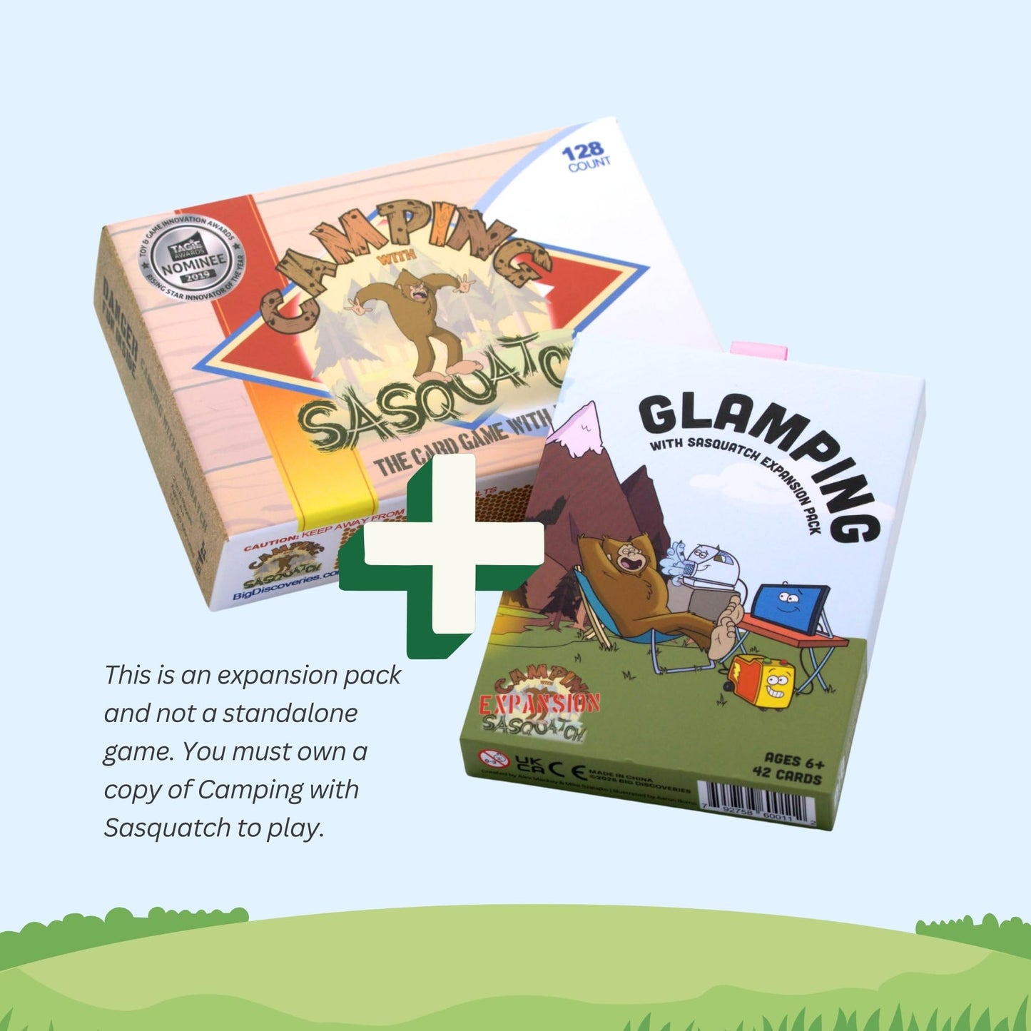 Camping With Sasquatch By Big Discoveries - A Family Card Game With A Roar! | Fun Rummy Meets Slapjack Card Games For Kids, Teen