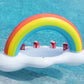 Jasonwell Inflatable Pool Party Cooler - Rainbow Cloud Drink Holder Luau Hawaiian Tropical Beach Themed Birthday Easter Party Decorations Favors Supplies Decor Blow Up Drink Cooler Outdoor Kids Adults