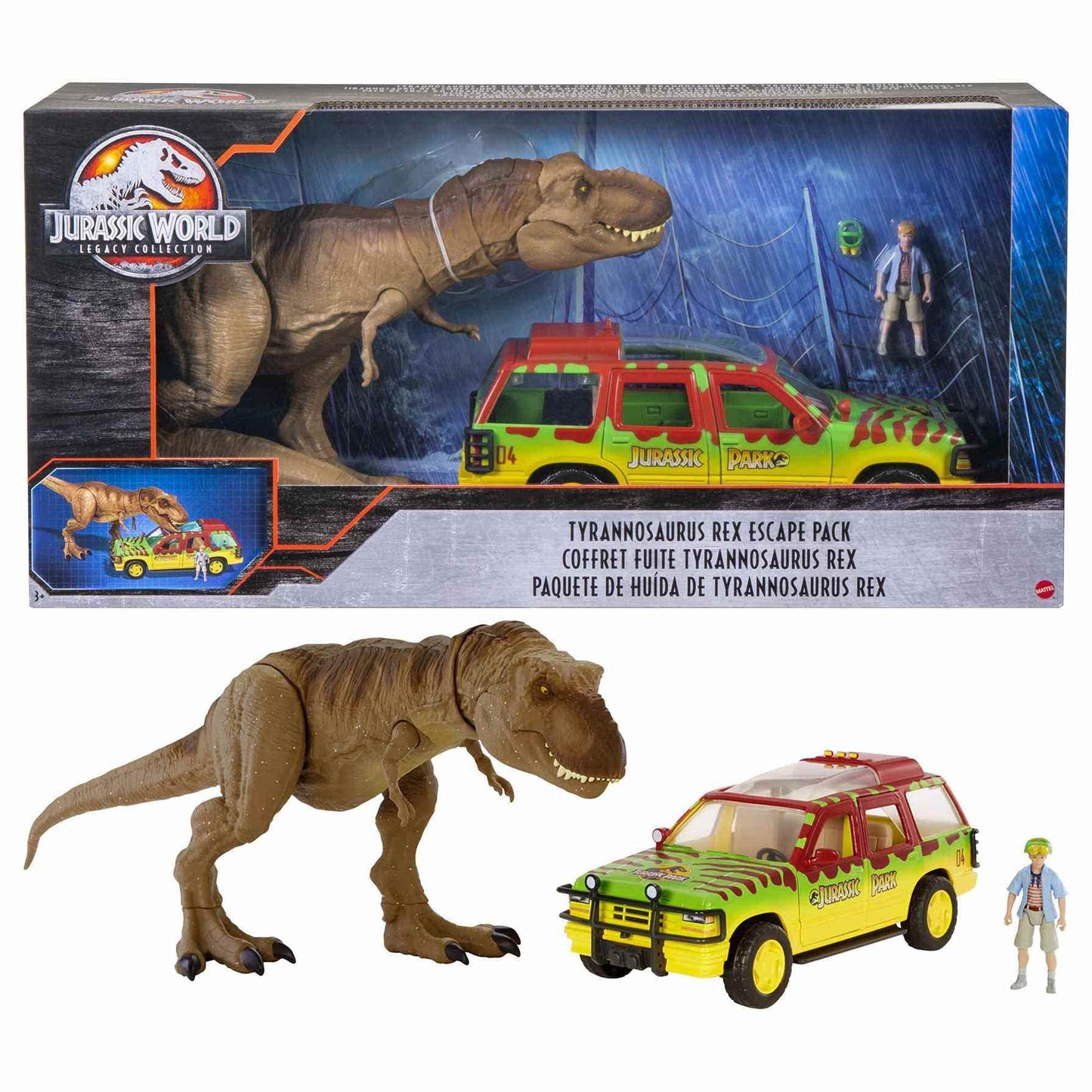 Jurassic World Tyrannosaurus Rex Escape Pack GWN38 - Green Plastic Dinosaurs