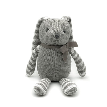 Fluffyfun Plush Baby Bunny Rabbit Stuffed Animal Toy (Grey)