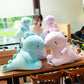 VHYHCY Cute Dinosaur Plush Toy - Fat 12 Inch Soft Dino Stuffed Animal in Quiet Blue, Perfect Birthday Gift for Kids Girls and Boys
