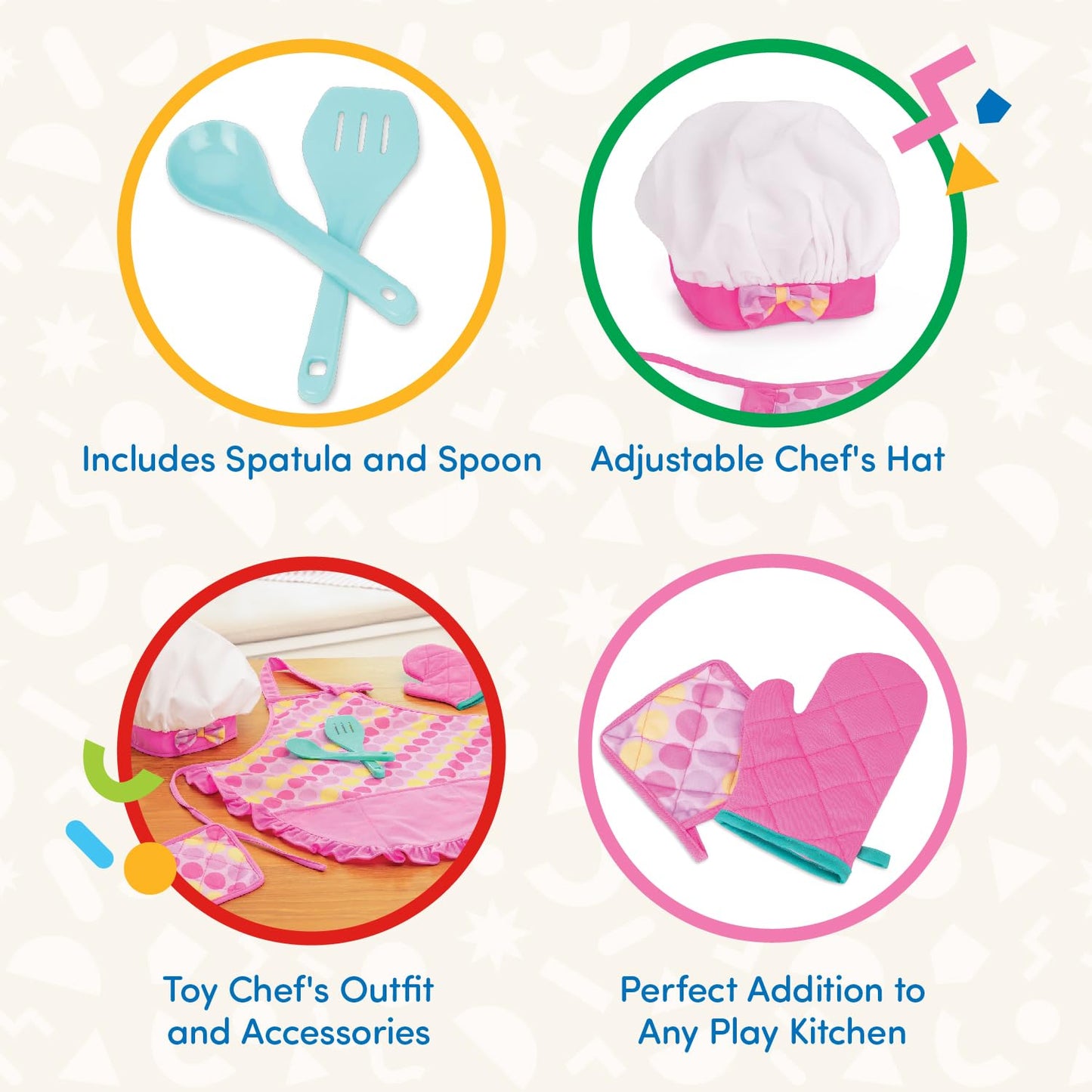 Battat- Play Circle- Play Kitchen For Toddlers - Baking Set - Chef'S Hat & Apron- Pretend Play - 3 Years +